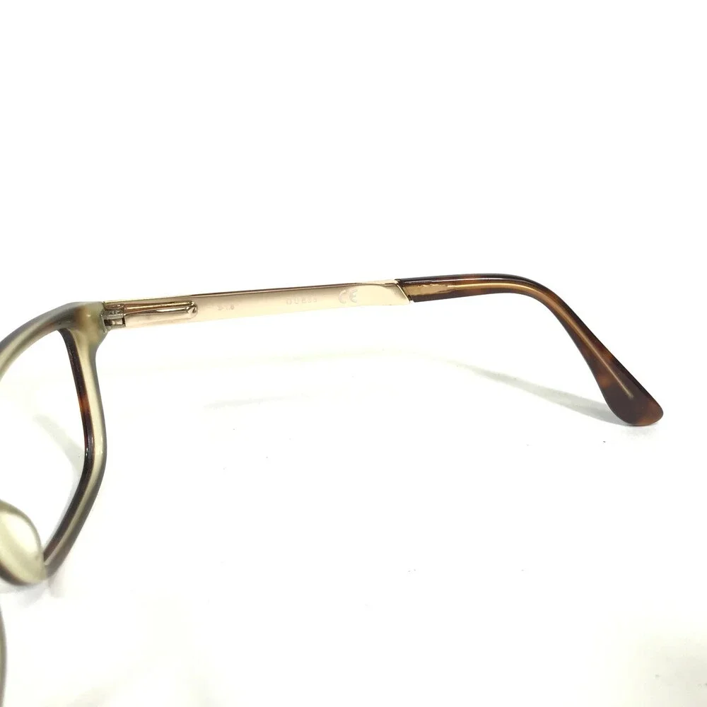 Guess Eyeglasses Frames Tortoise Beige Gold Rectangular Cat Eye 53-16-130